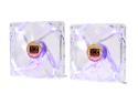 XIGMATEK FCB (Fluid Circulative Bearing) Cooling System Crystal Series CLF-F1255 120mm Purple LED Case Fan, 2 pcs in 1 package CFS-SXGJS-PU2