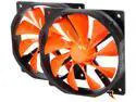 XIGMATEK XOF-F1255 120mm FCB (Fluid Circulative Bearing) Cooling System 120mm Xiggy Orange Case Fan 2-Pack
