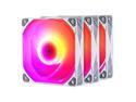 Phanteks M25-120 D-RGB fan, High-Airflow radiator performance, PWM control up to 2000RPM, ARGB/DRGB lighting, Daisy-Chain cable, White,3 Pack