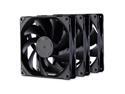Phanteks M25-140 fan, High-Airflow radiator performance, PWM control up to 1800RPM, Daisy-Chain cable, Black ,3 Pack