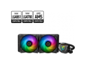 MSI MAG CoreLiquid 240R V2 AIO Liquid CPU Cooler, 240mm Radiator, Dual PWM Fans, ARGB Lighting Controlled by Software - LGA 1700/1851 / AM5/AM4 Compatible