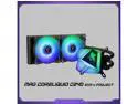 MSI MAG Core Liquid C240 EVA e-PROJECT AIO Liquid CPU Cooler, 240mm Radiator, Dual 120mm PWN Fans, ARGB lighting controled by software, AM5 Compatible