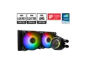 MSI MAG CoreLiquid E240 Black - AIO ARGB CPU Liquid Cooler - Rotating Cap Design - 240mm Radiator - Dual 120mm ARGB PWM Fans - LGA 1851,1700 Ready / AM5 Compatible