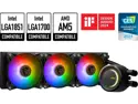 MSI MAG CoreLiquid E360 Black - AIO ARGB CPU Liquid Cooler - Rotating Cap Design - 360mm Radiator - Triple 120mm ARGB PWM Fans - LGA 1851,1700 Ready / AMD AM5 Compatible