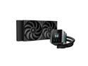 DeepCool MYSTIQUE 240 LCD Liquid Cooler 240mm 5th Gen Pump 3400RPM AIO 2.8" 640x480 TFT LCD Screen Anti-Leak Tech FT12 SE PWM Fans, Grey and Black