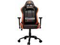 Cougar Armor Pro Gaming Chair with a Steel Frame, Breathable Premium PVC Leather and Micro Suede-Like Texture (Orange/Black)
