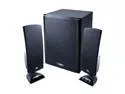 Cyber Acoustics CA-3402 20 Watts 2.1 3 Piece Flat Panel Design Subwoofer & Satellite Speaker System