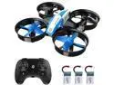 Holy Stone - HS210 Mini Drone Indoor Quadcopter for Kids and Adults with 3 Batteries, Blue