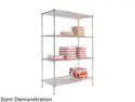 Alera SW50-4824SR (ALESW504824SR) 4-Shelf Industrial Wire Shelving Unit, 72" x 48" x 24", Silver