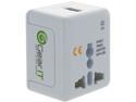 GearIT GIWBT1A White Universal Travel AC Adapter Wall Charger Converter Plug to US EU AU UK