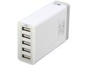 Anker 40W 5-Port Family-Sized Desktop USB Charger with PowerIQ Technology for smartphones, tablets and other USB-charged devices (White)