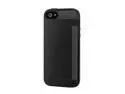 Incipio Stowaway Obsidian Black / Obsidian Black Solid Credit Card Hard Shell Case w/ Silicone Core for iPhone 5 / 5S IPH-851