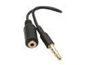 Cellet Black 3.5mm Pin to 2.5mm Input Plug Cable CN35M25F