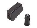 iLuv iCC263BLK Black Compact USB Power Charger Duo