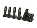 Panasonic KX-TG6645B 1.9 GHz Digital DECT 6.0 5X Handsets Cordless Phones Integrated Answering Machine