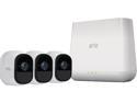 Arlo Pro Smart Security System 3 Wire-Free HD Camera with Siren, Audio | Indoor / Outdoor | Night Vision Rechargeable Battery Powered, Free Arlo Basic 7-Day Cloud Storage Recording- VMS4330-100NAS