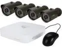 Q-SEE QC304-4H4-1 4 Ch. 960H Surveillance DVR + 4 x 900 TVL 36 IR LEDs 100 ft. of Night Vision In / Outdoor Bullet Cameras, 1TB HDD Pre-Installed