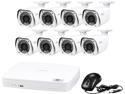 Q-SEE QC858-8P4 8 Channel NVR Surveillance System with 8 x 3MP Full HD Day / Night In / Outdoor PoE IP Security Cameras