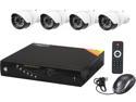 Aposonic A-BR1B4-C250 4 Ch 960H Full D1 DVR + 4x 700TVL Bullet Cameras + 500GB pre-installed HDD with Mobile Access Surveillance Kit