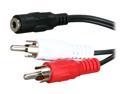 Rosewill  RCW-941  6"  3.5mm to RCA Stereo Male Cable F-2M