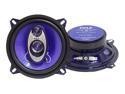Pyle PL53BL 5.25" 200W 3-Way Car Audio Triaxial Speakers Stereo Blue (Pair)