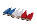 Link Depot LD-HS-3PACK 6 ft. Red, White, Blue HDMI® Value 3 Pack - 3 Color Cables for Easy Identification Male to Male