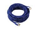 Insten 675727 25 ft. Mesh Blue Premium High Speed HDMI Cable with Ethernet M/M