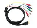 Insten 675754 5 ft. Black HDMI to 5 RCA Cable