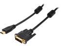 Coboc HD2SLDVI-3BK Black Color 3 ft.30AWG High Speed  HDMI to DVI-D(18+1) Adapter Cable w/Ferrite Cores - 1920 x 1080p