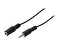 Coboc 25 ft. 3.5mm Stereo Male to Female Extension Cable (Black)
