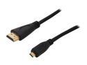 Coboc 10 ft. High Speed HDMI Cable with Ethernet - Micro HDMI Male to HDMI Male (Black)