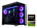 STORMCRAFT FALCON Gaming PC AMD Ryzen 7 7800X3D NVIDIA GeForce RTX 5070 - AI Powered 32GB DDR5 6000MHz RGB 1 TB NVMe SSD 360mm AIO 850W PSU Windows 11 Home - FA780XDCB-570N1