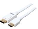 Rosewill RCDC-14012 - 15-Foot White DisplayPort to HDMI Cable - 28 AWG, Male-to-Male