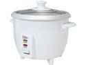 Elite Cuisine ERC-003 6-Cup Rice Cooker with Glass Lid, White