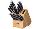 Rosewill 18 Piece Stainless Steel Professional Cutlery Kitchen Knife Set with Shears, Triple Riveted Handles, Full Tang Design, Wood Block, Built-in Sharpener, RHKS-20001
