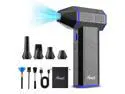 Rosewill Electric Air Duster-110,000 RPM Super Power Cordless Compressed Air Duster, 3-Gear Adjustable Mini Blower with Fast Charging, Dust Blower for Computer, Keyboard, Pet, House, Outdoor and Car