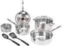 T-FAL C839SA74 Performance Stainless Steel Copper 10-Piece Set, Silver