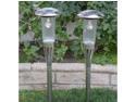 Homebrite Stainless Steel Solar Garden Tiki Lamps, Model 30810, Sold in Set of 2 Lights