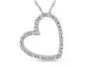 Diamond (1/10 ct.t.w.) Heart-Shape Pendant in 10k White-Gold