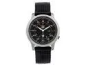 Seiko 5 Black Dial Black Canvas Strap Automatic Mens Watch SNK809K2