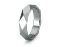 Tungsten Faceted Wedding Band