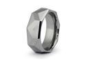 Faceted Tungsten Carbide Ring 8mm