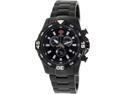 Swiss Precimax SP13107 Falcon Pro Men's Black Dial Stainless Steel Chronograph Watch