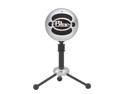 Blue Microphones Snowball (Brushed Aluminum) Condenser USB Microphone with Cardioid and Omnidirectional Pickup Patterns, 10dB Pad, and Included Stand and Cable - Brushed Aluminum