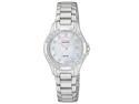 Citizen Silhouette Eco-Drive Diamond Pearl Dial Steel Ladies Watch EW2130-51D