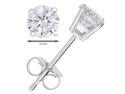 FineDiamonds9 FD9S025RWI 1/4ct Round Diamond Stud Earrings 14K White Gold