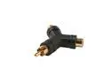 Steren 251-113 Male RCA Plug to 2 Female RCA Jack Y Adapter