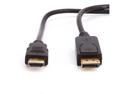 Fosmon High Quality Black DisplayPort Male to HDMI Cable Male - 6 Feet / 2M