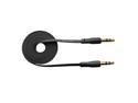 Fosmon 3 FT 3.5mm Auxiliary Cable Cord Flat Audio Wire for Apple iPhone 5 / 5S / 5C - Black