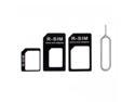 Fosmon Nano to Micro/Standard SIM Card Adapters with Eject Pin for Apple iPhone 4 / Apple iPhone 4S / Apple iPhone 5